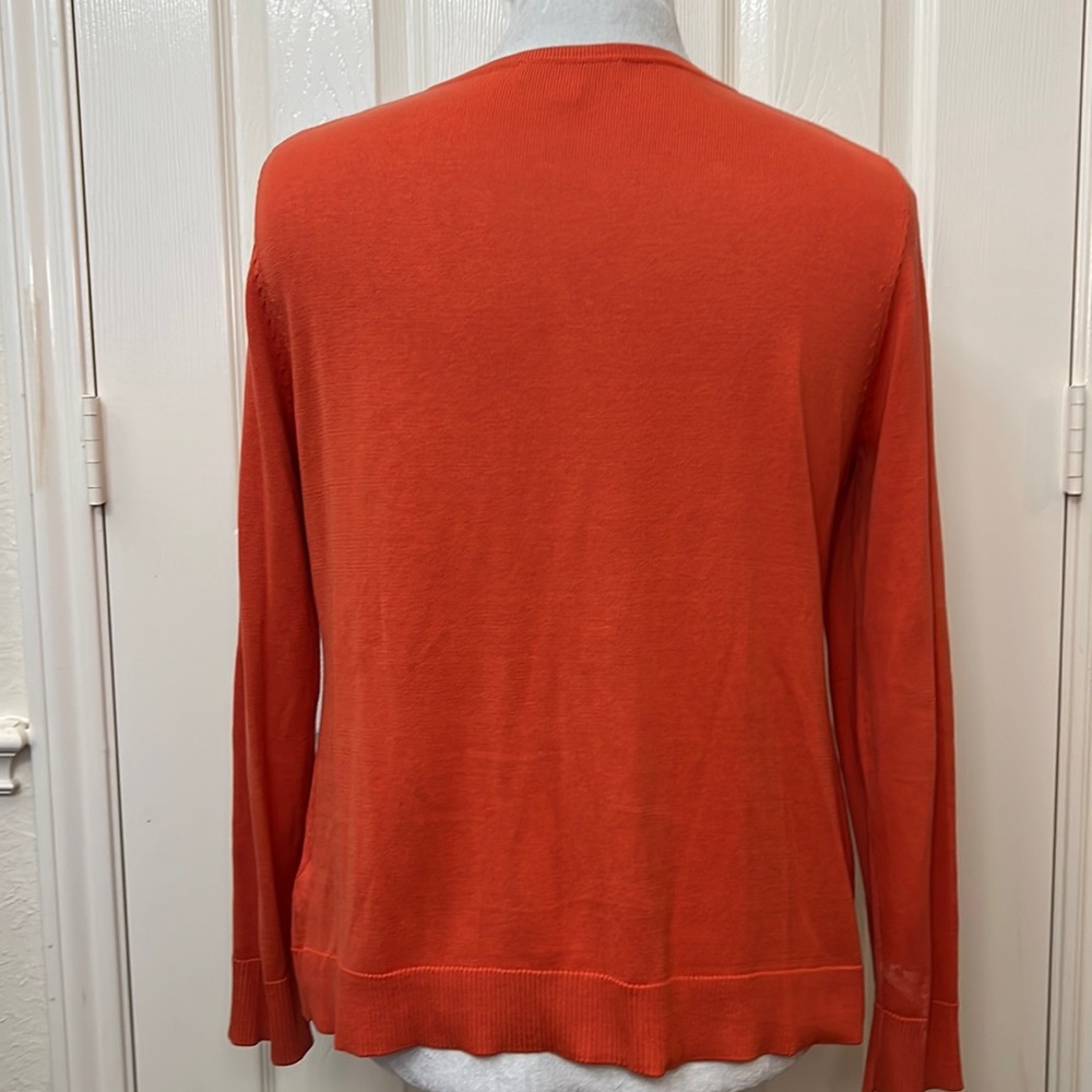 Coldwater Creek Orange Cardigan Sweater Size M - Picture 3 of 8